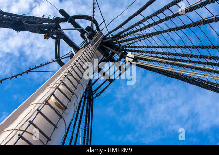 Backbordseite der HMS Victory in Portsmouth Historic Dockyard Stockfoto