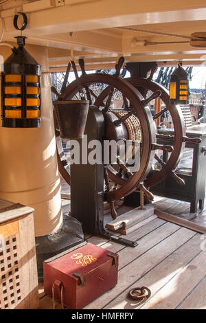 Backbordseite der HMS Victory in Portsmouth Historic Dockyard Stockfoto