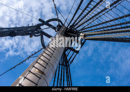Backbordseite der HMS Victory in Portsmouth Historic Dockyard Stockfoto