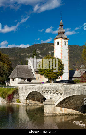 St John the Baptist Church in Bohinj-See in Ribcev Laz, obere Krain, Slowenien Stockfoto