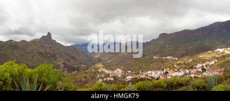 zentralen Gran Canaria im Januar bewölktem Tag in Caldera deTejeda Stockfoto