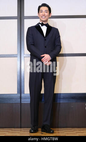 Tokio, Japan. 2. Februar 2017. Japanischer Schauspieler Dean Fujioka besucht die 41. Elan d ' or Award Zeremonie in Tokio, Japan. Bildnachweis: AFLO/Alamy Live-Nachrichten Stockfoto