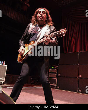 Las Vegas, Nevada, USA. 2. Februar 2017.  Ace Frehley führt auf Brooklyn Bowl in Las Vegas, NV am 2. Februar 2017. Bildnachweis: Erik Kabik Photography / MediaPunch/Alamy Live News Stockfoto