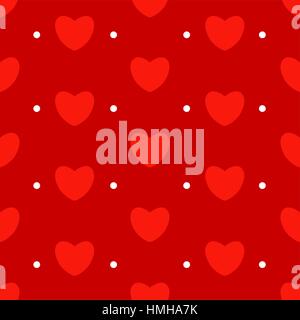 Rotes Herz nahtlose Textur Stock Vektor