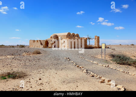 Qasr Amra, auch transkribiert Quseir Amra oder Qusayr Amra, ist die bekannteste der Wüste Burgen befindet sich im östlichen Jordan Stockfoto