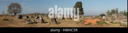 Neolithische Gläser, Plain of Jars, Seite 1, in der Nähe von Phonsevan, Laos Stockfoto