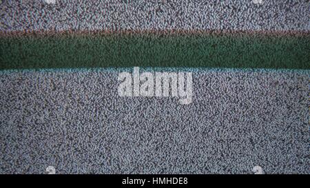 Lärm Störungen schlechtes Signal Fernsehbildschirm im Fernsehen Stockfoto