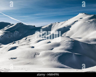 Verschneite Winterlandschaft; Esplanade-Bereich; Selkirk Range; Britisch-Kolumbien; Kanada Stockfoto