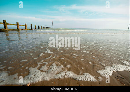 Ansicht von Middleton am Meeresstrand in Sussex, UK Stockfoto