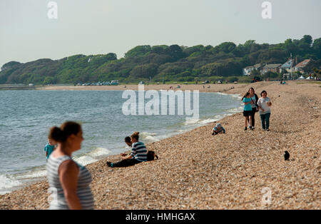 Ansicht von Middleton am Meeresstrand in Sussex, UK Stockfoto