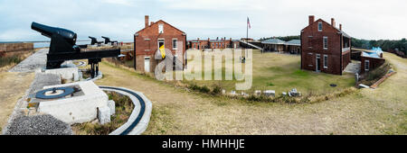 High Angle Panoramablick Fort Clinch, Amelia Island, Florida und Umgebung: Stockfoto