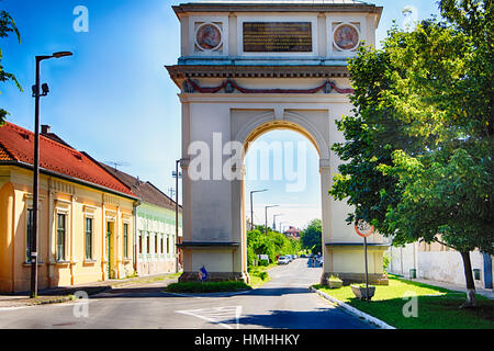 Blick auf Maria Theresia Triumphbogen, Vac Komitat Pest, Ungarn Stockfoto