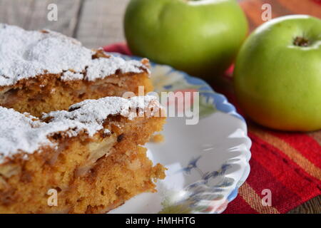 Hausgemachter Apfelkuchen Stockfoto