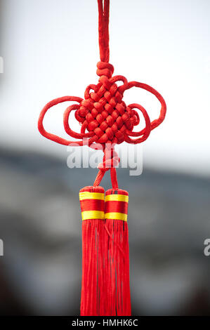 Roten chinesischen Neujahr Dekoration verknoten Stockfoto