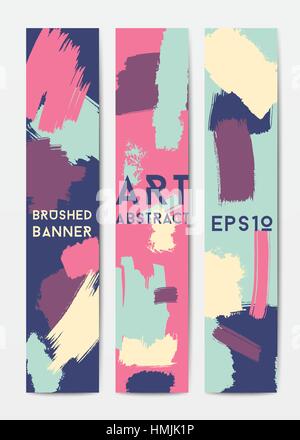 Modernen Grunge Pinsel Postkarte Vorlage Stock Vektor