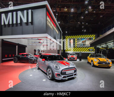 DETROIT, Michigan/USA - Januar 14: A Mini John Cooper Konzeptfahrzeug auf der North American International Auto Show (NAIAS) am 14. Januar 2014, in Detroit, Mi Stockfoto