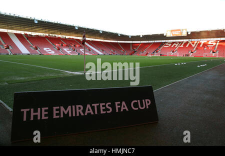 Einen allgemeinen Überblick über Str. Marys Stadion, Heimat des Southampton Stockfoto