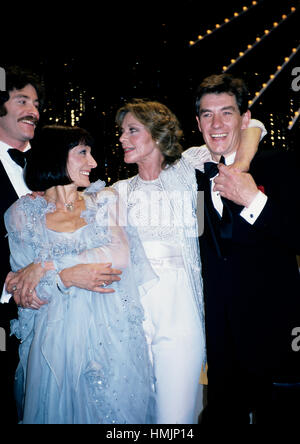 Lauren Bacall, Kevin Kline, Ian McKellan und Jane Lapotaire im Juni 1981. Stockfoto