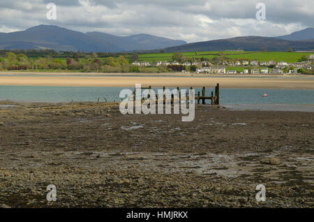 Alten Pier am Tal y foel Stockfoto