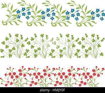 Dekorative floral Vektorelement. Vintage-Stil Stock Vektor