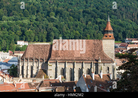 24. Juni 2014 Brasov, Rumänien: schwarze Kirche in Kronstadt Stockfoto