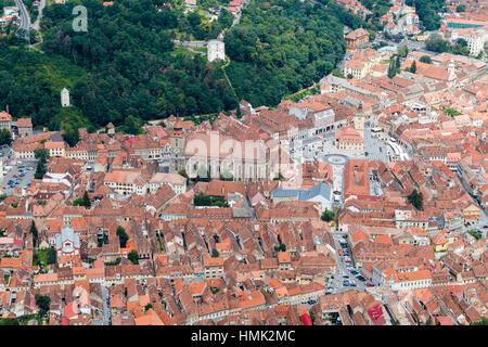 24. Juni 2014: Brasov Draufsicht aus Tampa Berg Stockfoto