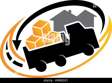 Relocation Service Logo Stock Vektor