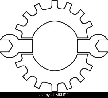 technische Werkstatt Lager Emblem Symbol, Vektor-Illustration-Bild Stock Vektor