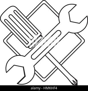 technische Werkstatt Lager Emblem Symbol, Vektor-Illustration-Bild Stock Vektor