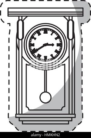 Pendel Uhr Symbolbild, Vektor-Illustration-design Stock Vektor