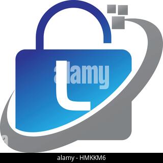 Datenschutz-Technologie erste L Stock Vektor