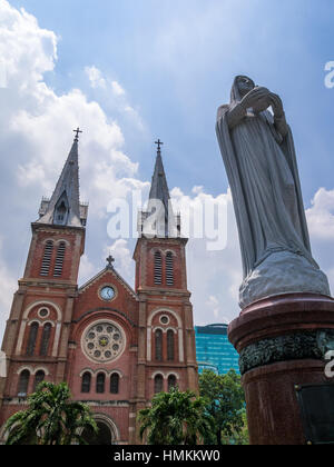 Die Kathedrale Notre-Dame in Ho-Chi-Minh-Stadt, Vietnam. Stockfoto