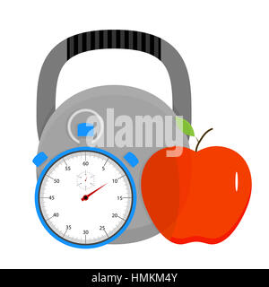 Sport und Gesundheit-Icon-Vektor. Intervall-Training auf Kraftausdauer. Vektor-illustration Stockfoto