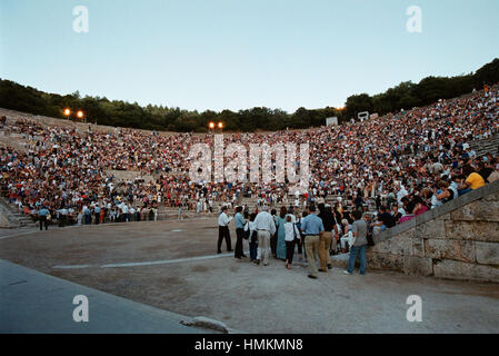 GRIECHENLAND PELOPONNES EPIDAURUS ANTIKE THEATER Stockfoto