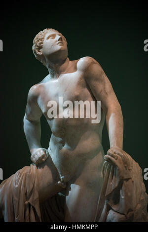 Rom. Italien. Statue von Niobe Sohn, kopieren nach einer frühen hellenistischen Statue, die Zugehörigkeit zu einer skulpturalen Gruppe.  Von Horti von Caesar in Trastevere. Stockfoto