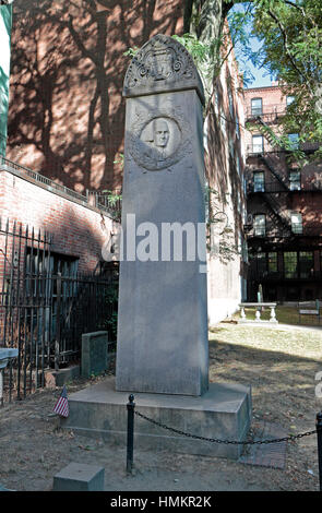 John Hancock Grab Denkmal Old Granary Burial Ground, Boston, Massachusetts, Vereinigte Staaten. Stockfoto