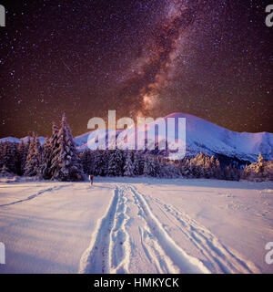 fantastic winter meteor shower Stockfoto