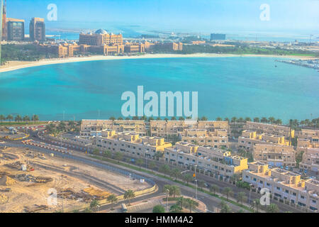 Abu Dhabi-Luftbild Stockfoto
