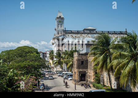 Haus der Wunder, wurde der Palast aus dem Jahr 1883 für Barghash bin Said, Stone Town, Sansibar, Tansania Stockfoto