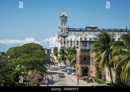 Haus der Wunder, wurde der Palast aus dem Jahr 1883 für Barghash bin Said, Stone Town, Sansibar, Tansania Stockfoto