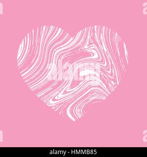 Marmor-Effekt Herz. Zum Valentinstag. Vektor-Illustration. Stock Vektor