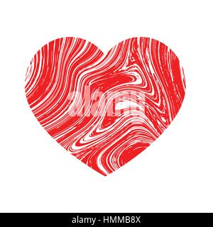 Marmor-Effekt Herz. Zum Valentinstag. Vektor-Illustration. Stock Vektor