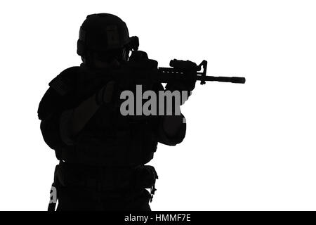 Marine Special Operator silhouette Stockfoto