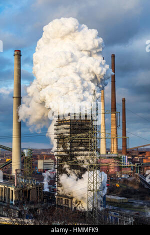 Stahlindustrie in Duisburg-Hamborn, Deutschland, Cooking Werk Schwelgern ThyssenKrupp Steel,