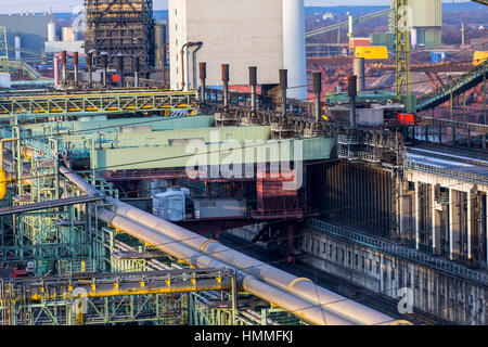 Stahlindustrie in Duisburg-Hamborn, Deutschland, Cooking Werk Schwelgern ThyssenKrupp Steel,