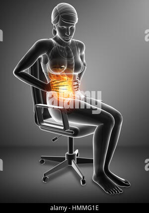 menschlichen Körper Anatomie mit Gelenkschmerzen Stockfoto