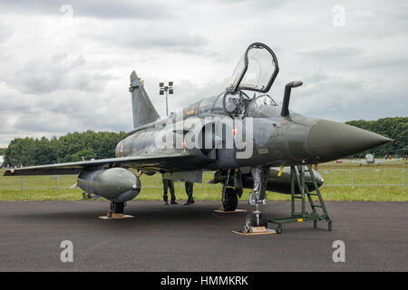 GILZE-RIJEN, Niederlande - 20. Juni 2014: French Air Force Mirage 2000 auf dem Display an der niederländischen Luftwaffe Open Days Stockfoto