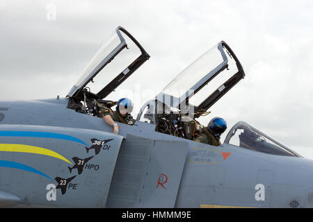 WITTMUND, Deutschland - Juni 29: Deutsche f-4 Phantom nach dem letzten Flug vor Decommisioned am 29. Juni 2013 in Wittmund, Deutschland ist. Die f-4 Phantom hat Stockfoto