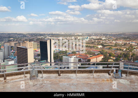 Nairobi, Kenia - Februar 7: Moderne Hochhäuser im Geschäftsviertel von Nairobi, Kenia am 7. Februar 2013 Stockfoto