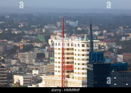 Nairobi, Kenia - Februar 7: Moderne Hochhäuser im Geschäftsviertel von Nairobi, Kenia am 7. Februar 2013 Stockfoto